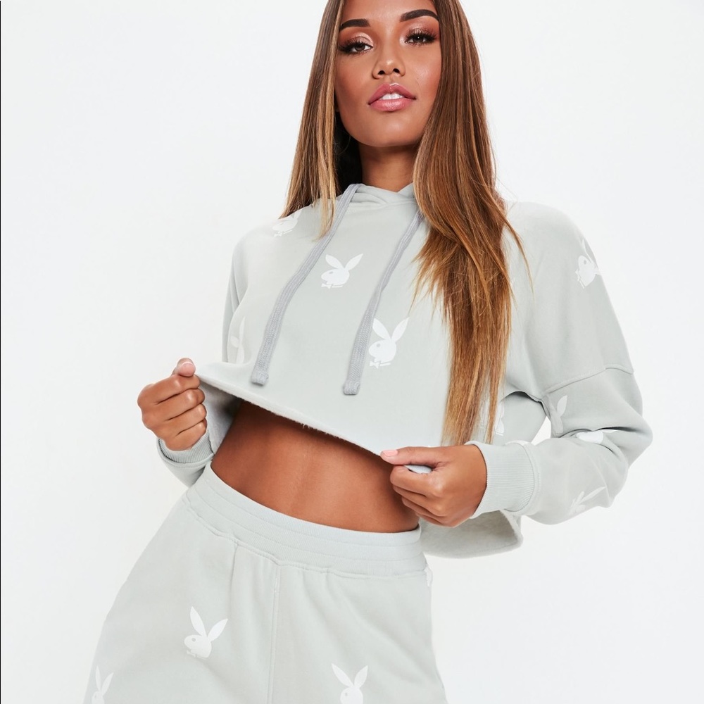 Playboy X Missguided Croptop Hoodie ✨